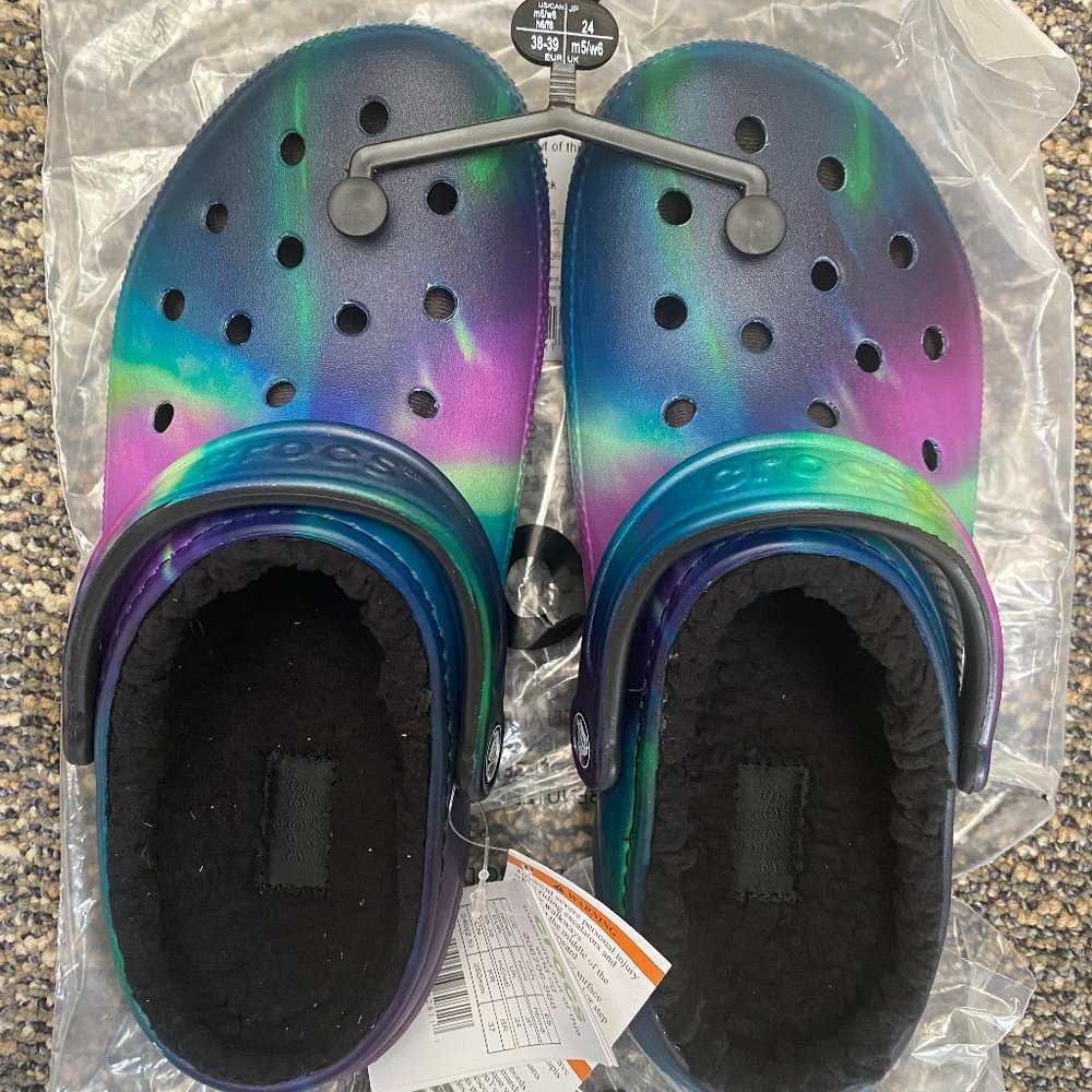 Crocs Unisex-Adult Classic Tie Dye Lined Clogs